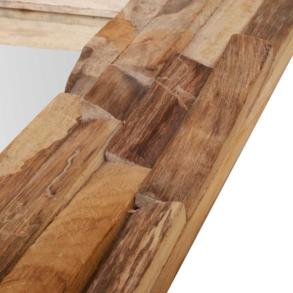 vidaXL Espelho decorativo em teca 60x60 cm quadrado