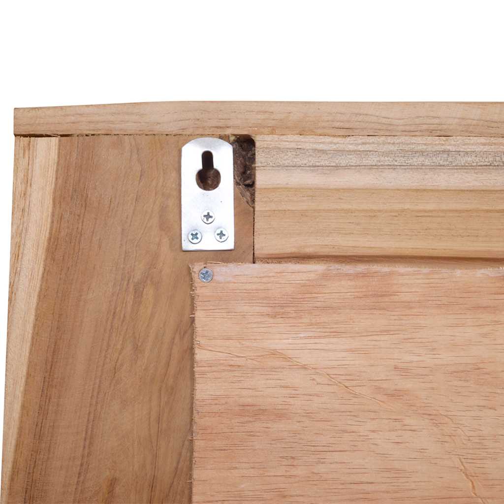 vidaXL Espelho decorativo em teca 60x60 cm quadrado