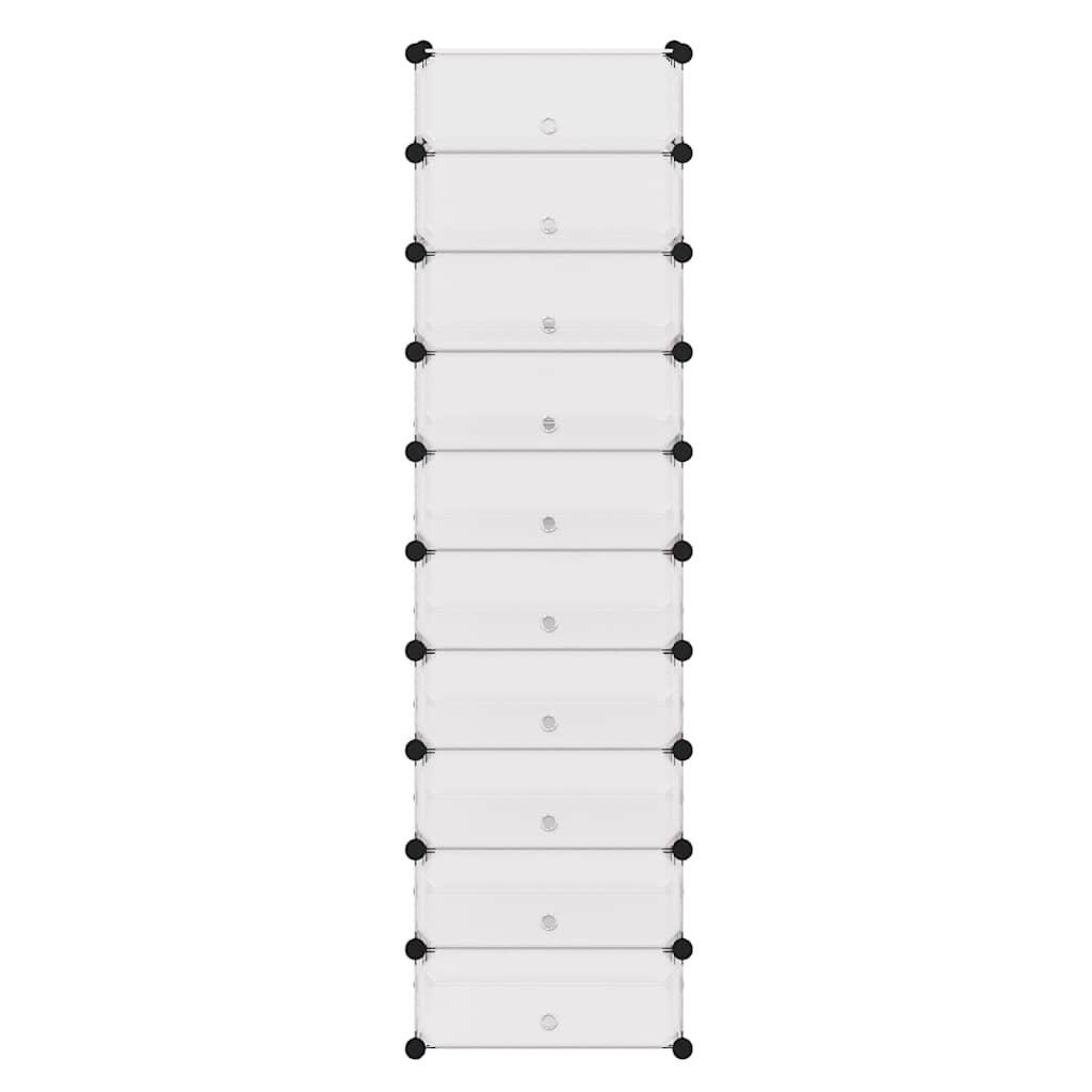 vidaXL Sapateira c/ 10 compartimentos de arrumação interligados branco