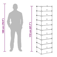 vidaXL Sapateira c/ 10 compartimentos de arrumação interligados branco