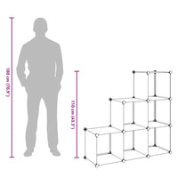 vidaXL Cubos de arrumação com 6 compartimentos branco