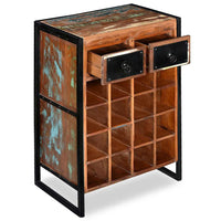 vidaXL Garrafeira para 16 garrafas madeira reciclada maciça