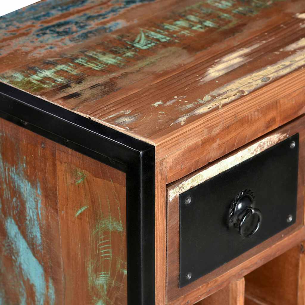 vidaXL Garrafeira para 16 garrafas madeira reciclada maciça