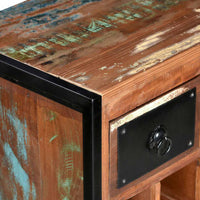 vidaXL Garrafeira para 16 garrafas madeira reciclada maciça