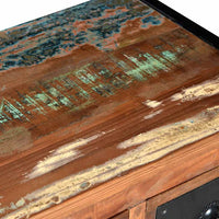 vidaXL Garrafeira para 16 garrafas madeira reciclada maciça