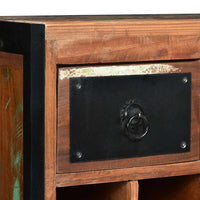 vidaXL Garrafeira para 16 garrafas madeira reciclada maciça