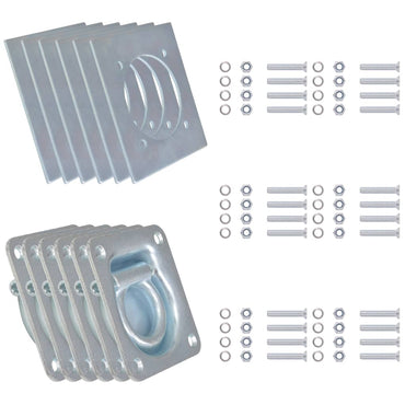 Anéis de fixação para atrelados 6 pcs aço galvanizado 2000 kg