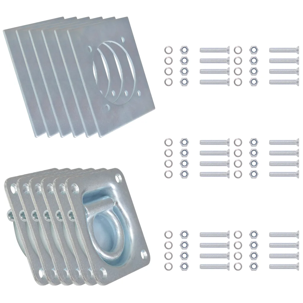 Anéis de fixação para atrelados 6 pcs aço galvanizado 2000 kg