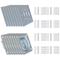Anéis de fixação para atrelados 8 pcs aço galvanizado 2000 kg