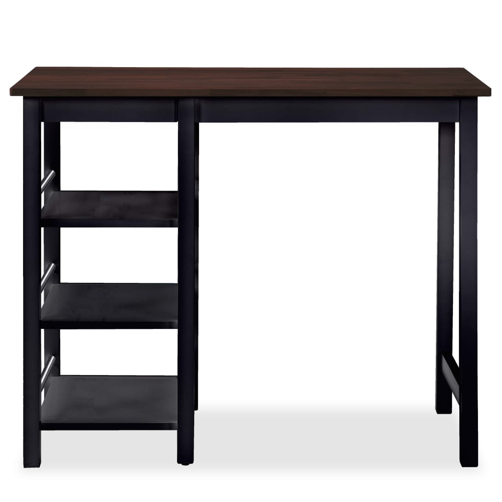 vidaXL Conjunto de bar 3 pcs MDF preto