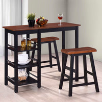 vidaXL Conjunto de bar 3 pcs MDF preto
