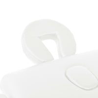 vidaXL Mesa de massagem dobrável de 2 zonas 10 cm espessura branco
