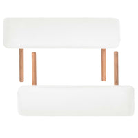 vidaXL Mesa de massagem dobrável de 2 zonas 10 cm espessura branco