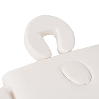 vidaXL Mesa de massagens dobrável 3 zonas 10 cm espessura branco