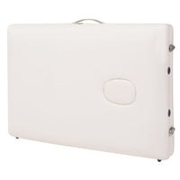 vidaXL Mesa de massagens dobrável 3 zonas 10 cm espessura branco