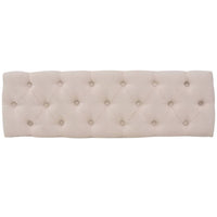 vidaXL Banco em linho e madeira maciça 110x38x48 cm branco nata