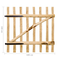 Portão para cerca 1 pc 100x100 cm madeira de aveleira