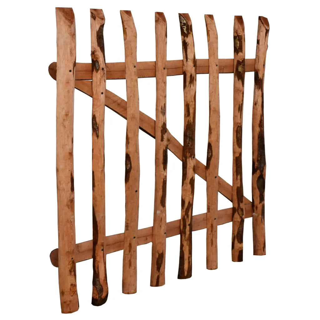 Portão para cerca 1 pc 100x90 cm madeira de aveleira impregnada