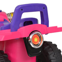 Moto4 para crianças com som e luz rosa e roxo