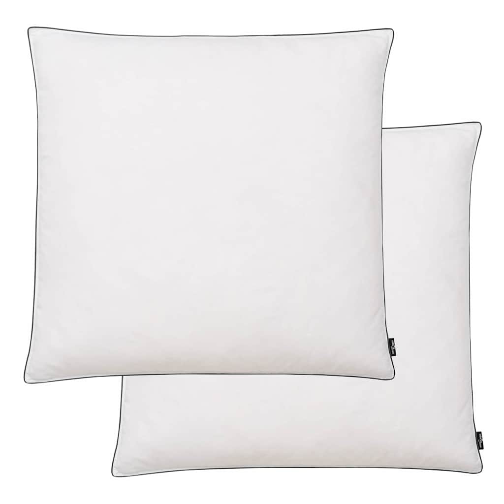 vidaXL Almofadas 2 pcs enchimento de penugem/penas 80x80 cm branco