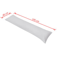 vidaXL Almofada p/ dormir de lado 40x145 cm cinzento