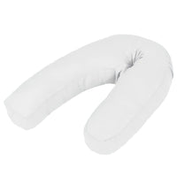 vidaXL Almofada de gravidez em forma de J 54x(36-43) cm branco
