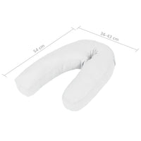 vidaXL Almofada de gravidez em forma de J 54x(36-43) cm branco