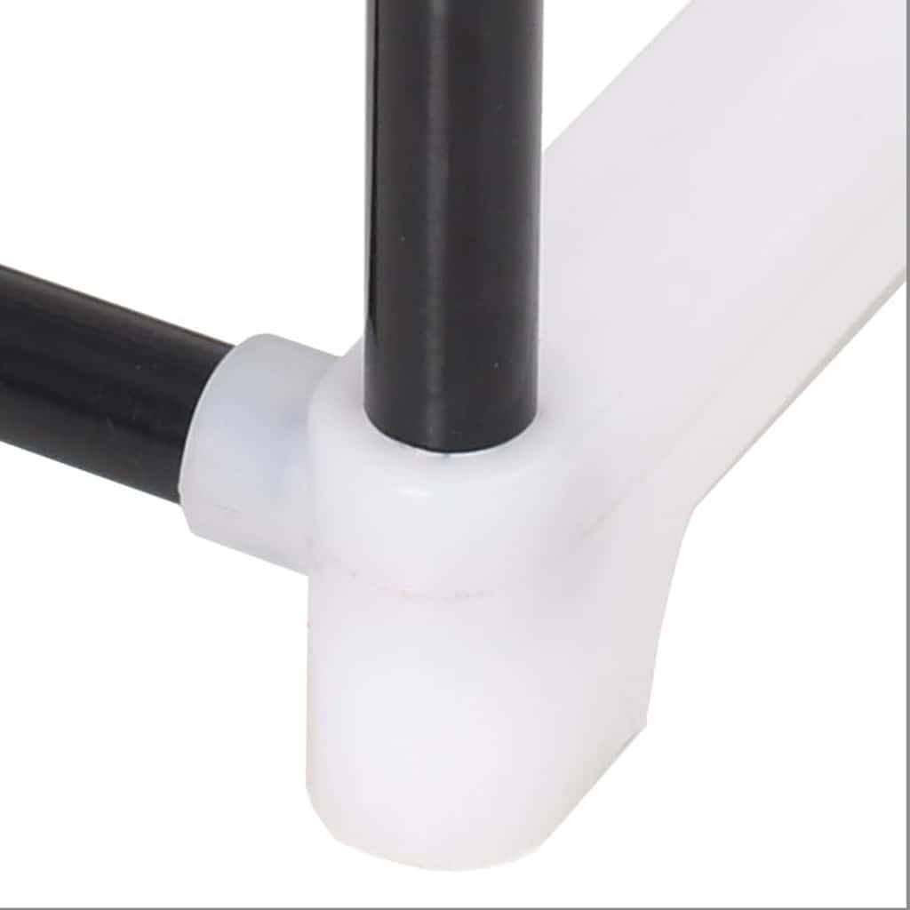 vidaXL Sapateira com 4 prateleiras metal e plástico preto