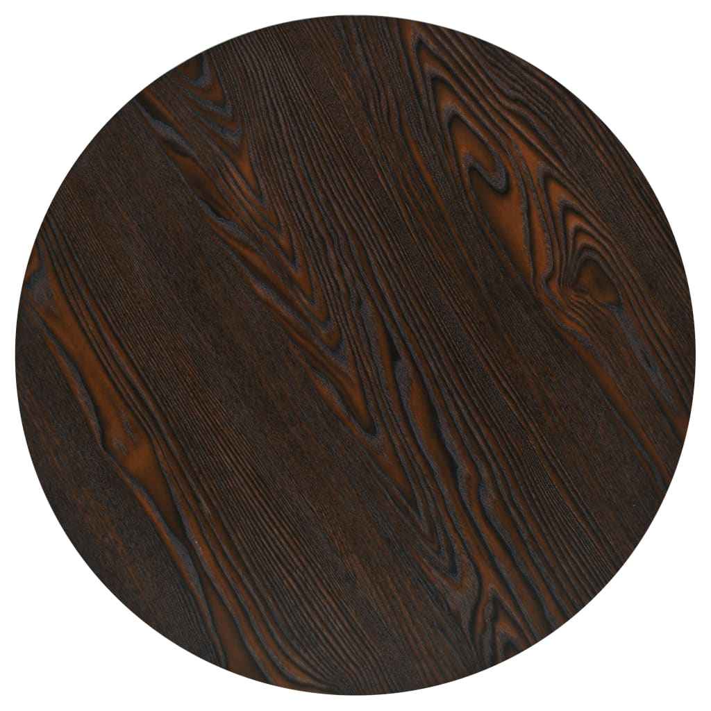 vidaXL Mesa bistrô em MDF e aço redonda 60x75 cm cinzento escuro