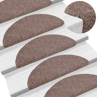 Tapetes de escada autoadesivos 15 peças 56x17x3 cm  claro meia-lua