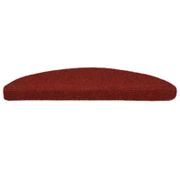 Tapetes de escada autoadesivos 15 peças 56x17x3 cm  bordô meia-lua