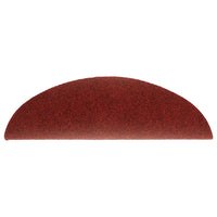 Tapetes de escada autoadesivos 15 peças 56x17x3 cm  bordô meia-lua