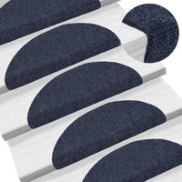 Tapetes de escada autoadesivos 15 peças 56x17x3 cm  semicircular