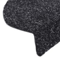 Tapetes de escada autoadesivos 15 peças 65x21x4 cm pretos semicirculares grandes
