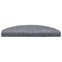 Tapetes de escada autoadesivos 15 peças 65x21x4 cm cinza claro semicircular grande