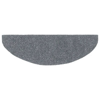 Tapetes de escada autoadesivos 15 peças 65x21x4 cm cinza claro semicircular grande