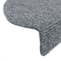 Tapetes de escada autoadesivos 15 peças 65x21x4 cm cinza claro semicircular grande