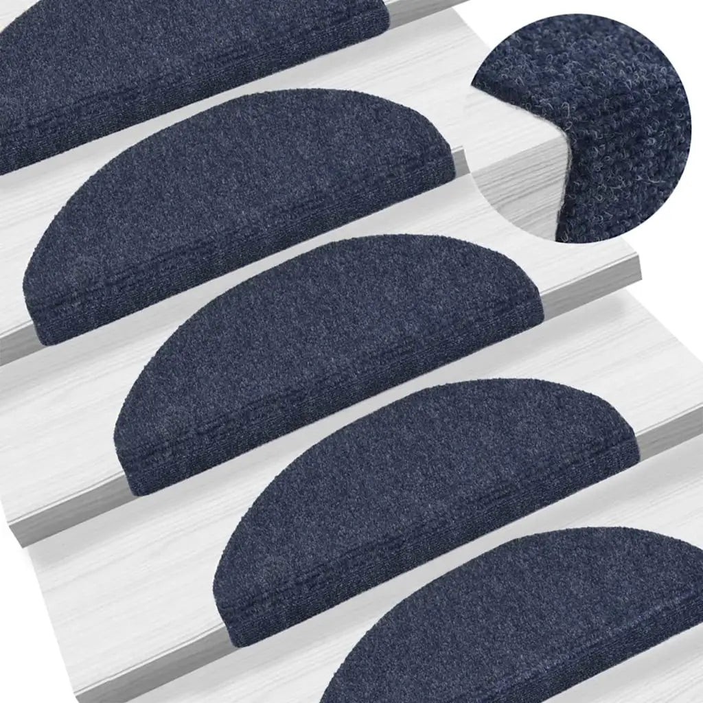 Tapetes de escada autoadesivos 15 peças 65x21x4 cm  semicircular grande