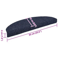 Tapetes de escada autoadesivos 15 peças 65x21x4 cm  semicircular grande
