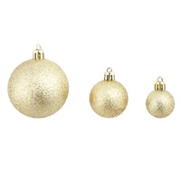 vidaXL Conjunto de bolas de natal 100 pcs 3/4/6 cm dourado