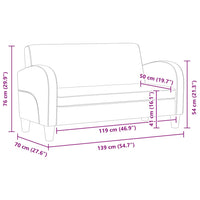 vidaXL Sofá de 2 lugares camurça artificial castanho