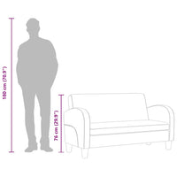 vidaXL Sofá de 2 lugares camurça artificial castanho