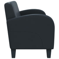 vidaXL Sofá de 2 lugares couro artificial preto