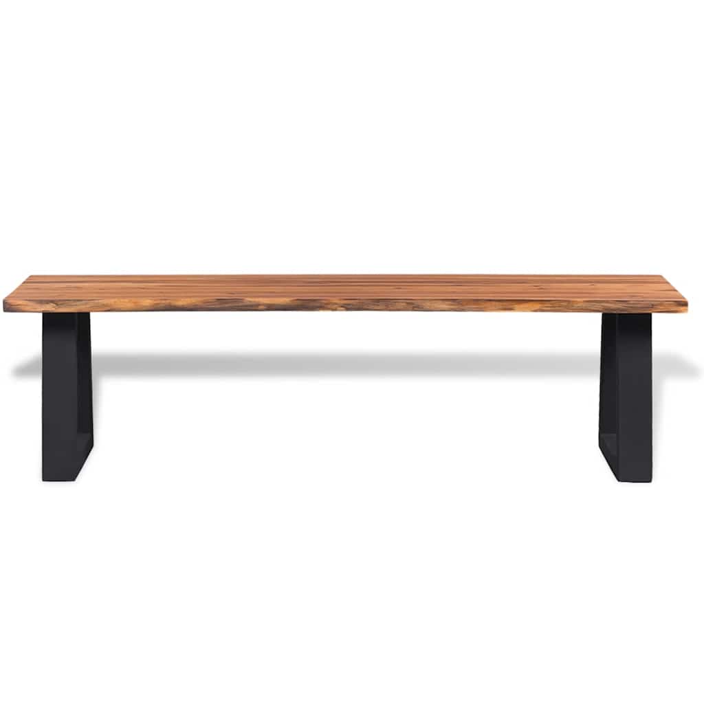 vidaXL Banco madeira de acácia maciça 145 cm