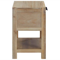 vidaXL Mesa de cabeceira c/ gaveta 40x30x48 cm madeira acácia maciça
