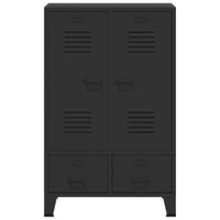 vidaXL Roupeiro estilo industrial em metal 67x35x107 cm preto