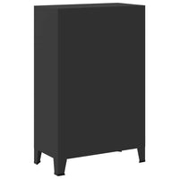 vidaXL Roupeiro estilo industrial em metal 67x35x107 cm preto