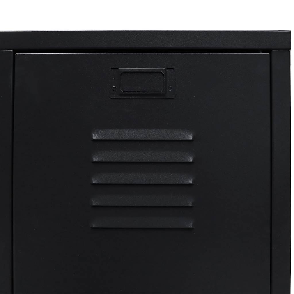 vidaXL Roupeiro estilo industrial em metal 67x35x107 cm preto