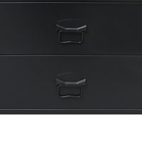 vidaXL Armário de gavetas em metal estilo industrial 78x40x93 cm preto