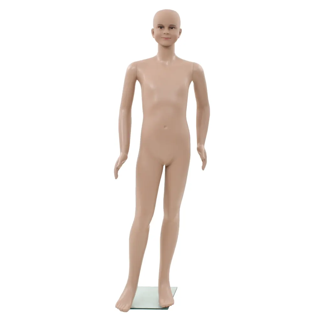 Manequim criança completo base de vidro 140 cm